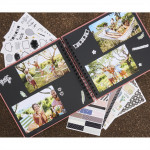 Hama album klasický špirálový FINE ART 36x32 cm, 50 strán, sage, čierne listy